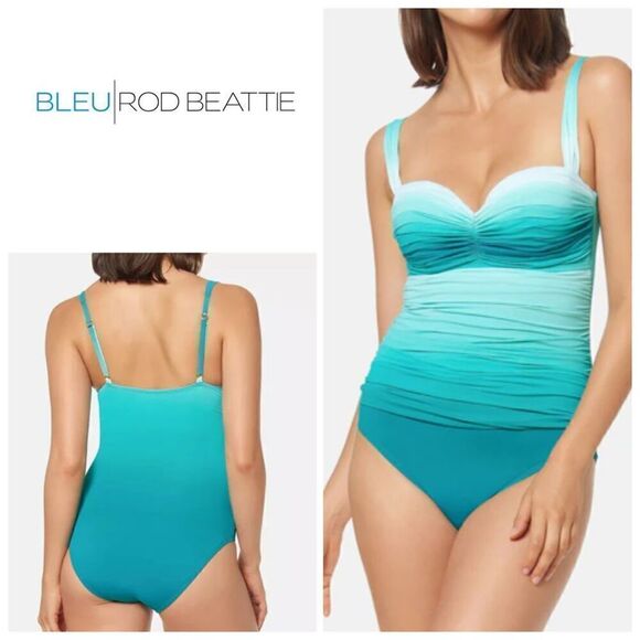 New. Bleu Rod Beattie ombré swimsuit. Normally $129. Size 14 - Picture 4 of 10